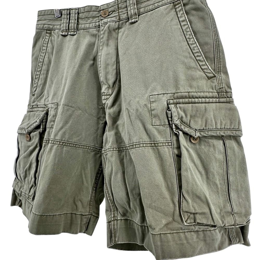 Vintage Polo Ralph Lauren Classic Fit Cargo Shorts Khaki Tan Mens Size 32